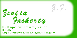 zsofia faskerty business card