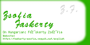 zsofia faskerty business card